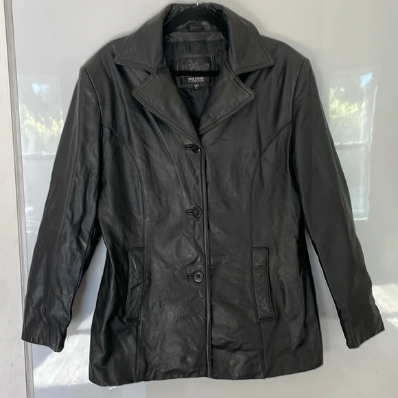 Maxima Wilsons Vintage 100% Leather Jacket Size Large - Picture 14 of 15